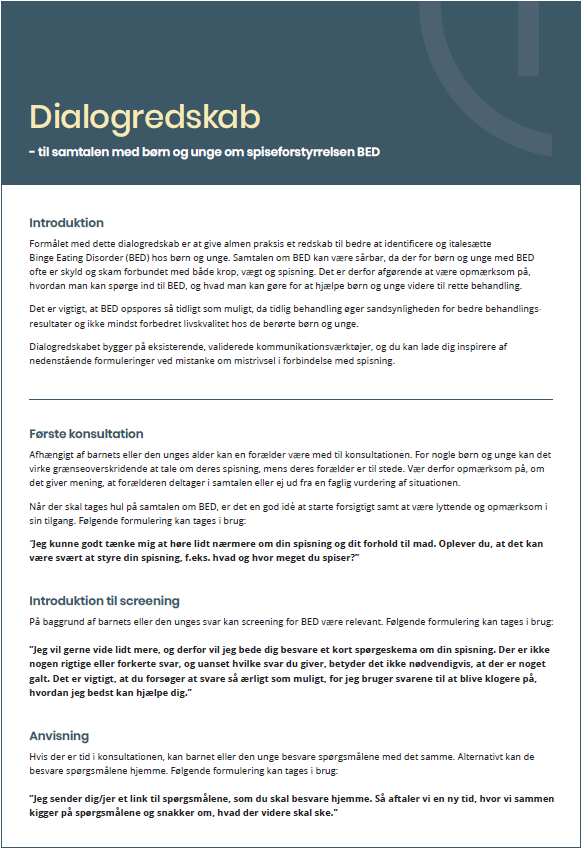 Dialogredskab til læger